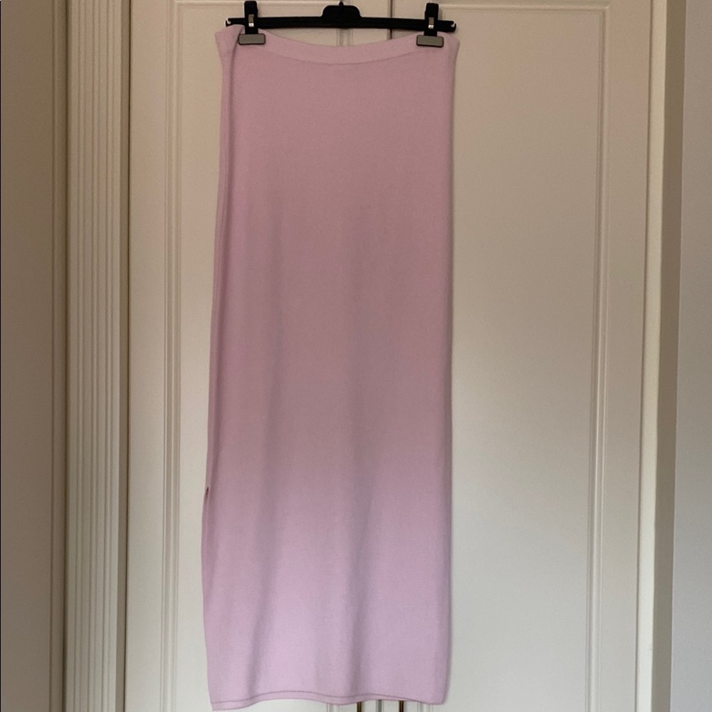 Sigrid Olsen Pink Maxi Pencil Skirt with Slit